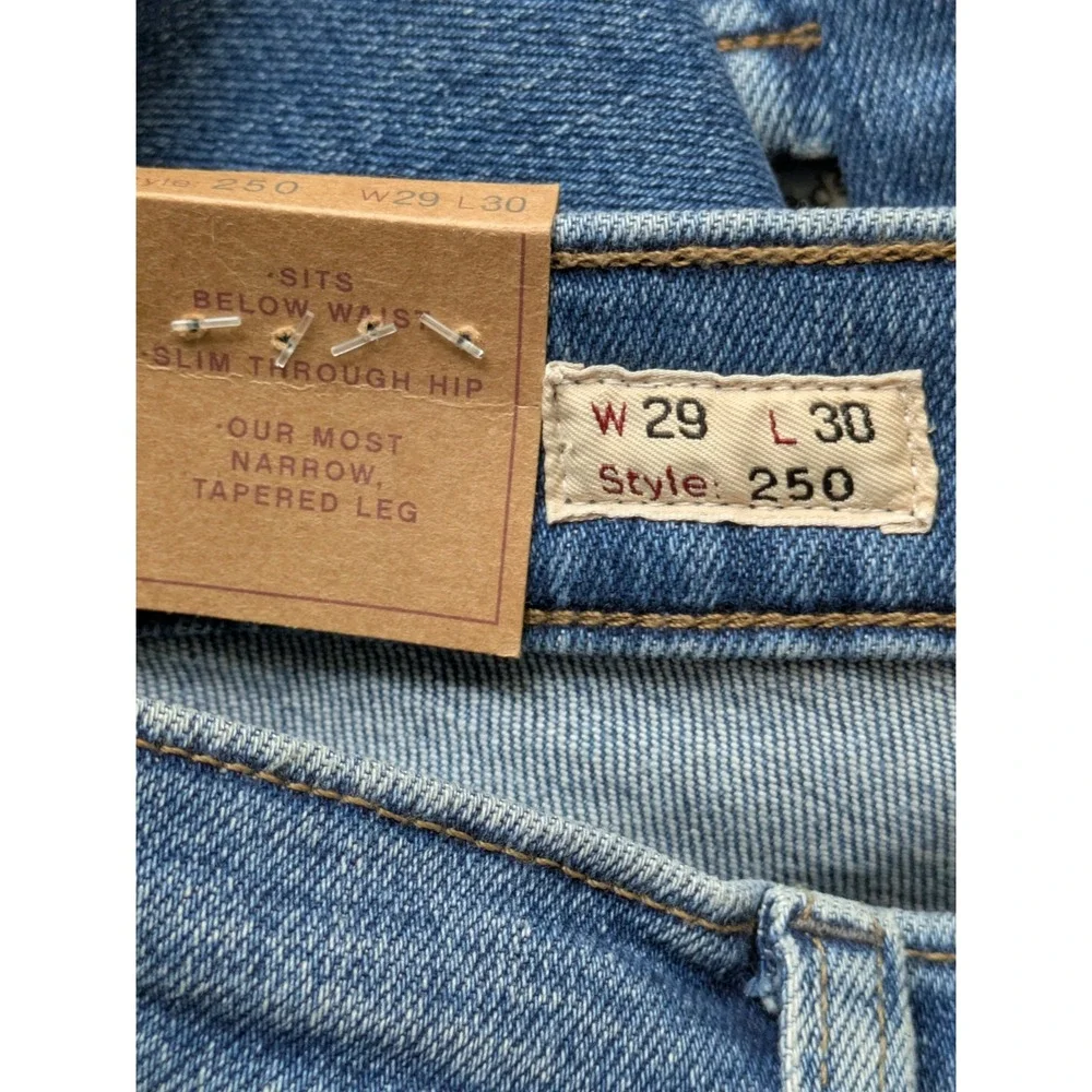 J. Crew 250 Skinny Fit Stretch Jean Medium Wash Mens Size 29 x 30 NWT $128 BX861